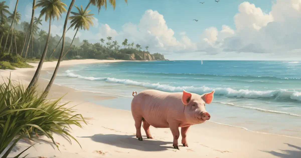 schweine am strand